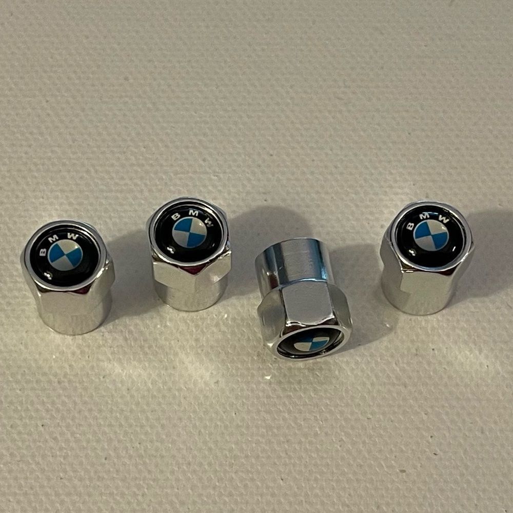 BMW Valve Stem Caps in Silver Set of 4 NWT